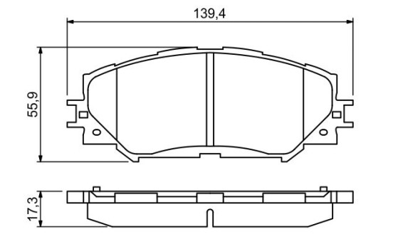 Brake Pad Set, disc brake BP1303 Bosch, Image 3