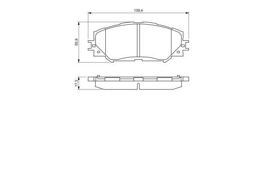 Brake Pad Set, disc brake BP1303 Bosch, Image 8