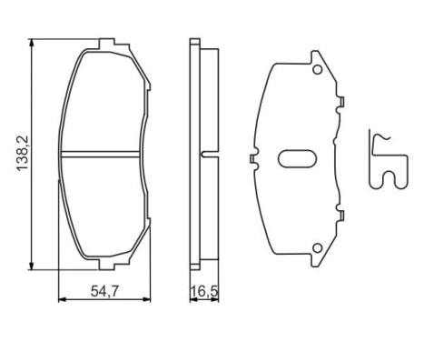 Brake Pad Set, disc brake BP1304 Bosch, Image 7