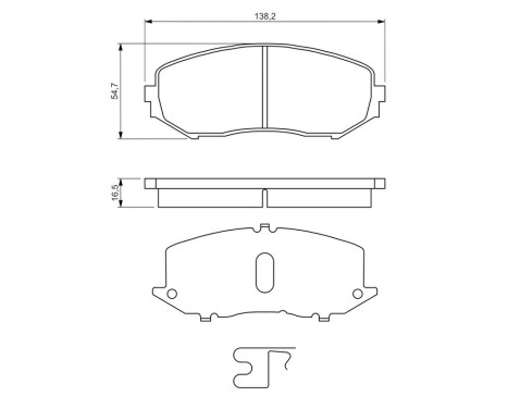 Brake Pad Set, disc brake BP1304 Bosch, Image 8