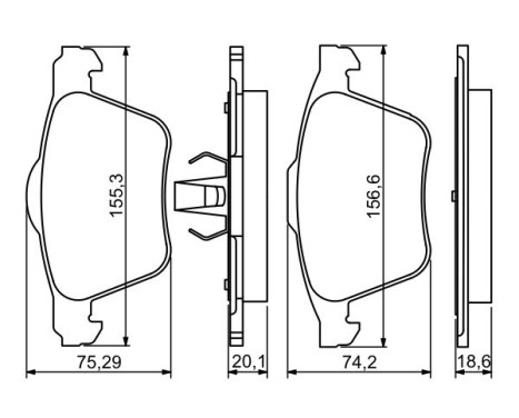 Brake Pad Set, disc brake BP1307 Bosch, Image 7