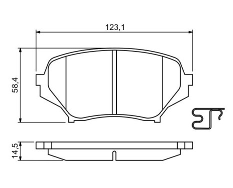 Brake Pad Set, disc brake BP1308 Bosch, Image 7