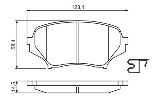 Brake Pad Set, disc brake BP1308 Bosch, Image 7