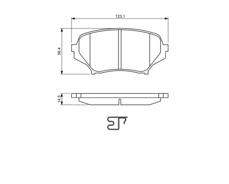 Brake Pad Set, disc brake BP1308 Bosch, Image 8