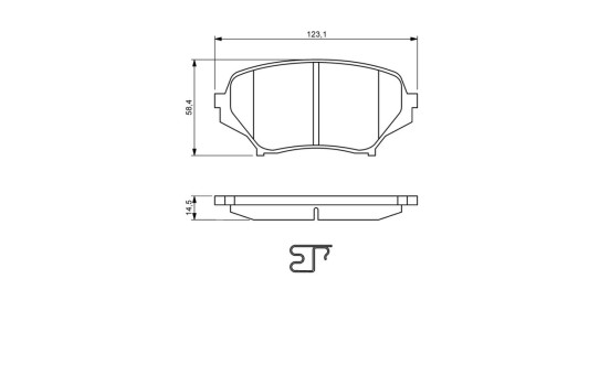 Brake Pad Set, disc brake BP1308 Bosch, Image 8
