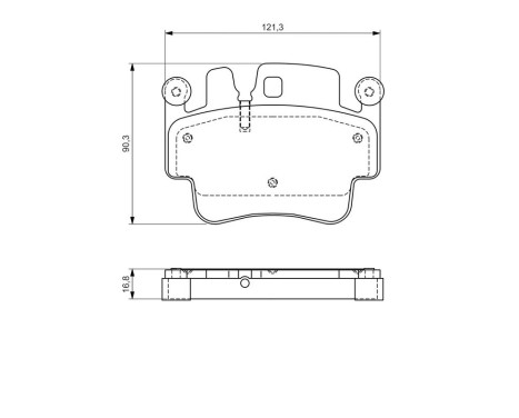 Brake Pad Set, disc brake BP1310 Bosch, Image 8
