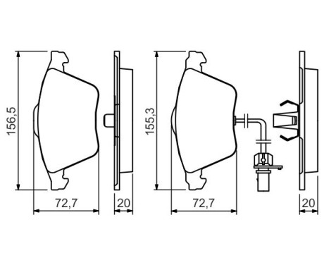 Brake Pad Set, disc brake BP1311 Bosch, Image 7