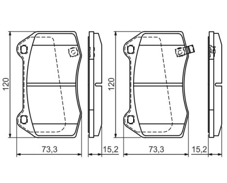 Brake Pad Set, disc brake BP1312 Bosch