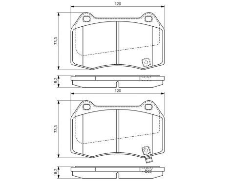 Brake Pad Set, disc brake BP1312 Bosch, Image 6