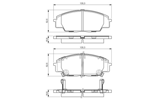 Brake Pad Set, disc brake BP1313 Bosch, Image 7