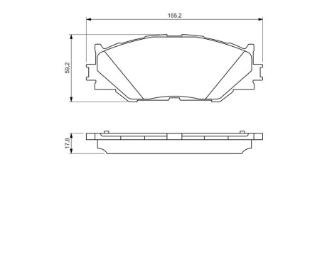 Brake Pad Set, disc brake BP1314 Bosch, Image 8