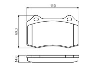 Brake Pad Set, disc brake BP1316 Bosch