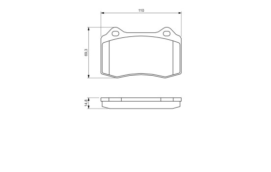 Brake Pad Set, disc brake BP1316 Bosch, Image 8