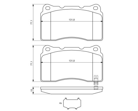 Brake Pad Set, disc brake BP1318 Bosch, Image 6