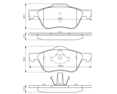 Brake Pad Set, disc brake BP1319 Bosch, Image 4
