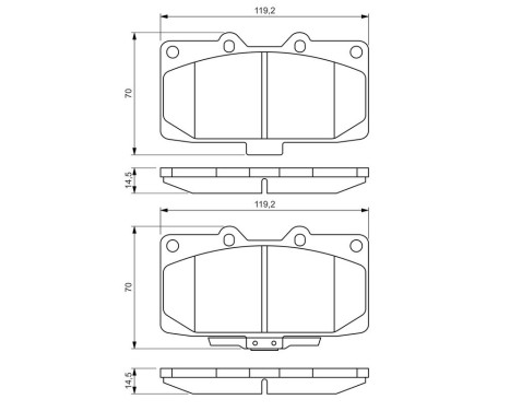Brake Pad Set, disc brake BP1321 Bosch, Image 6