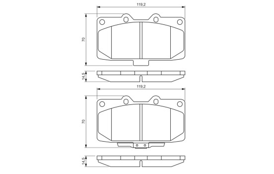 Brake Pad Set, disc brake BP1321 Bosch, Image 6