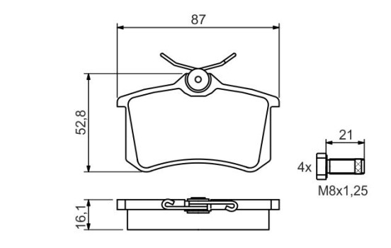 Brake Pad Set, disc brake BP1322 Bosch, Image 5