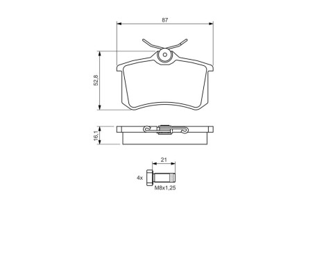 Brake Pad Set, disc brake BP1322 Bosch, Image 6