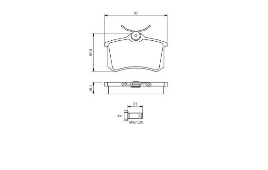 Brake Pad Set, disc brake BP1322 Bosch, Image 6