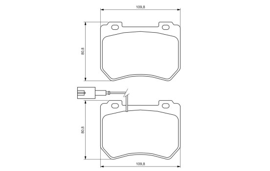 Brake Pad Set, disc brake BP1325 Bosch, Image 6