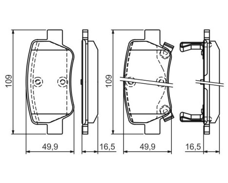 Brake Pad Set, disc brake BP1327 Bosch, Image 5