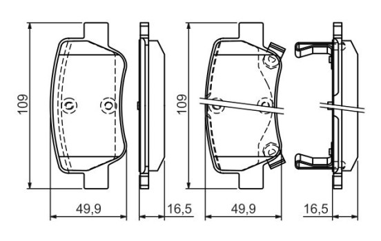 Brake Pad Set, disc brake BP1327 Bosch, Image 5