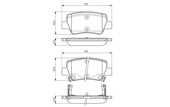 Brake Pad Set, disc brake BP1327 Bosch, Image 6
