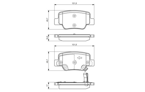 Brake Pad Set, disc brake BP1328 Bosch, Image 7