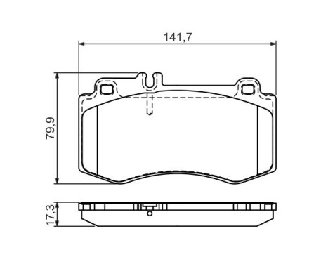 Brake Pad Set, disc brake BP1329 Bosch, Image 7