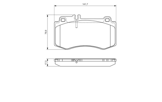 Brake Pad Set, disc brake BP1329 Bosch, Image 6