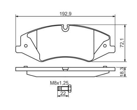 Brake Pad Set, disc brake BP1330 Bosch, Image 5