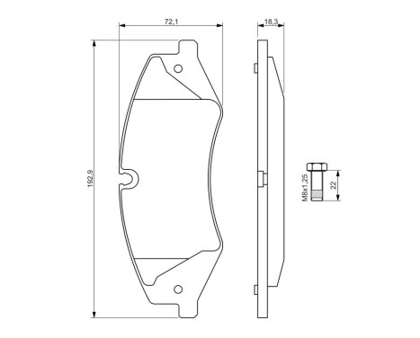 Brake Pad Set, disc brake BP1330 Bosch, Image 6