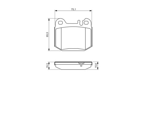 Brake Pad Set, disc brake BP1332 Bosch, Image 6