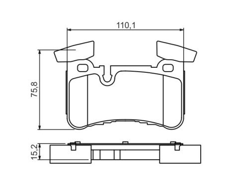 Brake Pad Set, disc brake BP1333 Bosch, Image 7