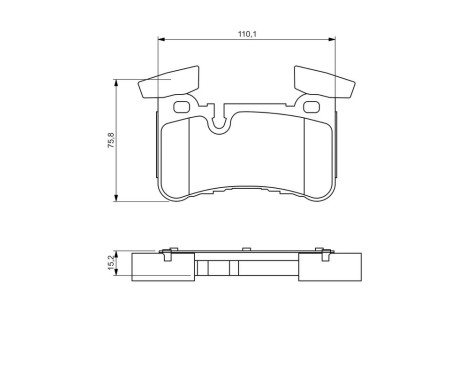 Brake Pad Set, disc brake BP1333 Bosch, Image 8