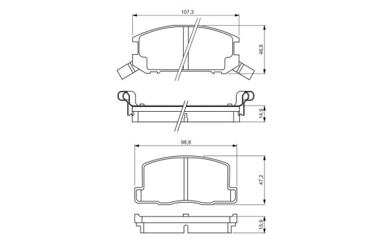 Brake Pad Set, disc brake BP1334 Bosch, Image 7