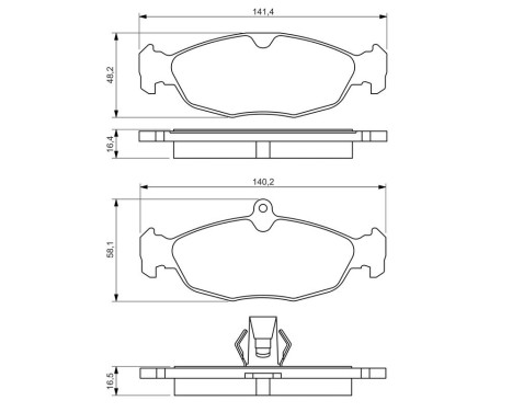 Brake Pad Set, disc brake BP1335 Bosch, Image 6