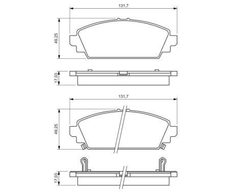 Brake Pad Set, disc brake BP1336 Bosch, Image 6