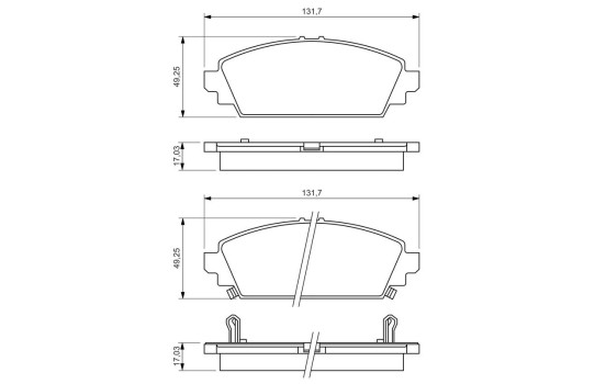 Brake Pad Set, disc brake BP1336 Bosch, Image 6