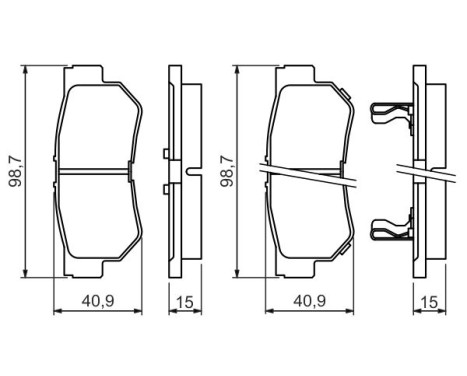 Brake Pad Set, disc brake BP1339 Bosch, Image 5