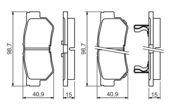Brake Pad Set, disc brake BP1339 Bosch, Image 5