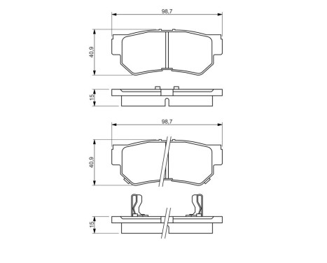 Brake Pad Set, disc brake BP1339 Bosch, Image 6