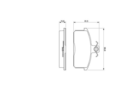 Brake Pad Set, disc brake BP134 Bosch, Image 5