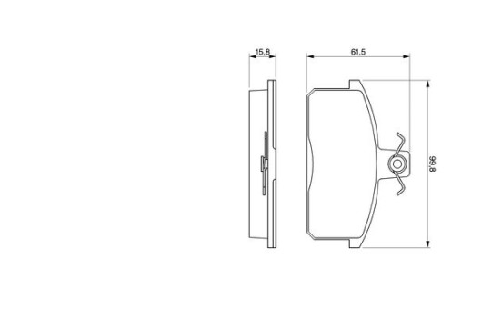 Brake Pad Set, disc brake BP134 Bosch, Image 5