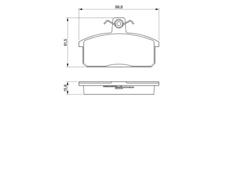Brake Pad Set, disc brake BP134 Bosch, Image 6