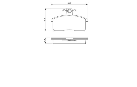 Brake Pad Set, disc brake BP134 Bosch, Image 6