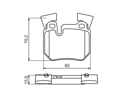 Brake Pad Set, disc brake BP1343 Bosch, Image 5