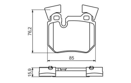 Brake Pad Set, disc brake BP1343 Bosch, Image 5