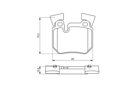 Brake Pad Set, disc brake BP1343 Bosch, Image 6